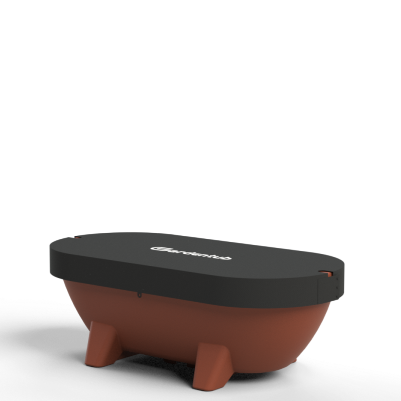 Terracotta Gardentub with standard anthracite cover
