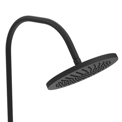 Matte Black Gardentub Shower with round rain shower head